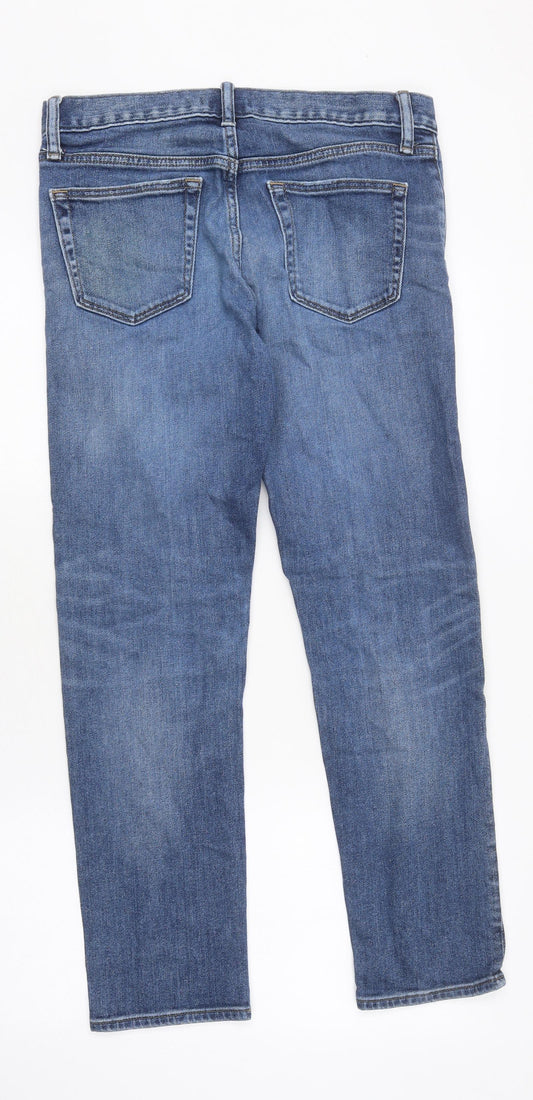 Unique Womens Blue 100% Cotton Skinny Jeans Size 34 L29 in Regular Zip