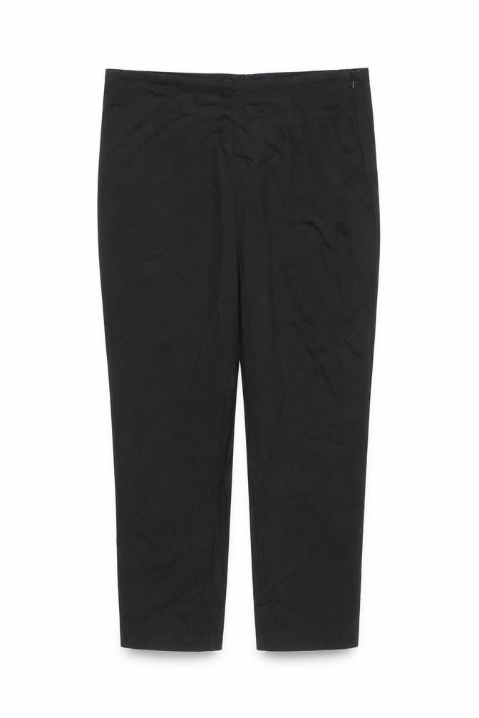 Marks and Spencer Womens Black Cotton Dress Pants Trousers Size 10 L21 in Regular Zip
