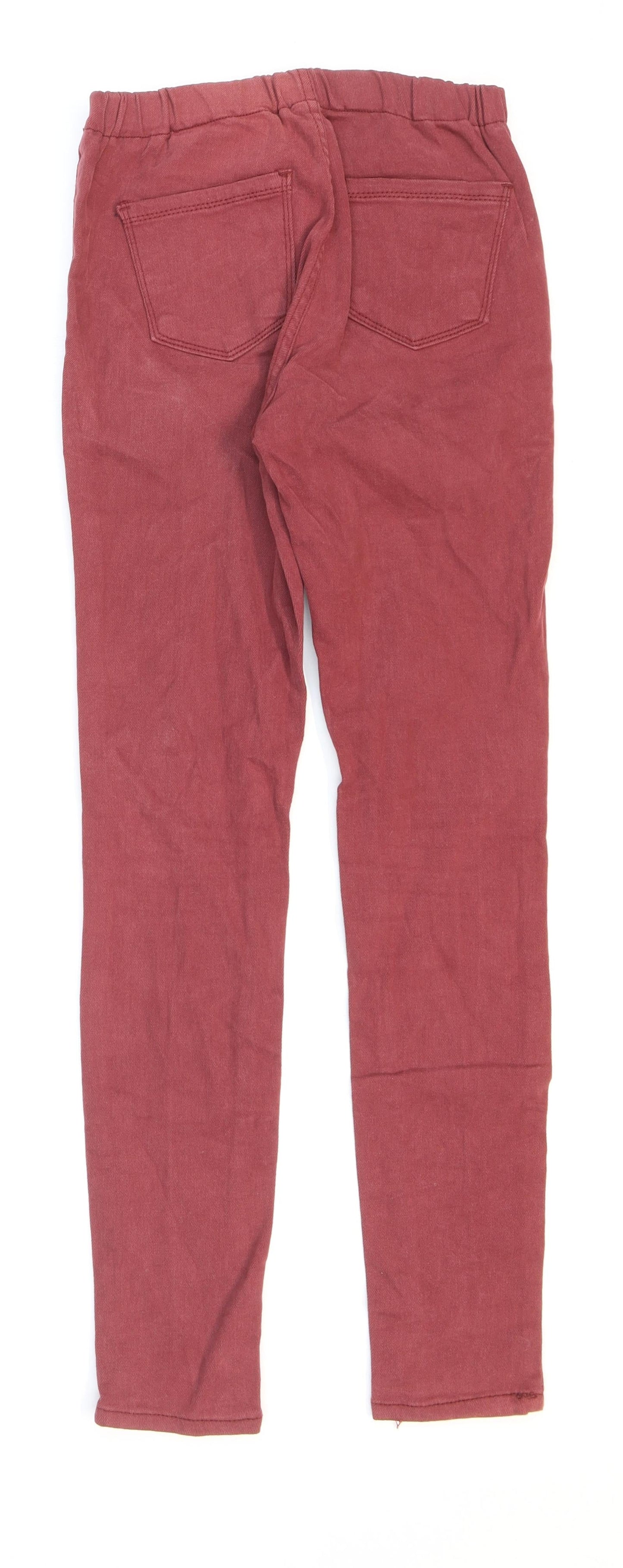 Denim Storage Womens Red Cotton Jegging Jeans Size 8 L27 in Regular Zip