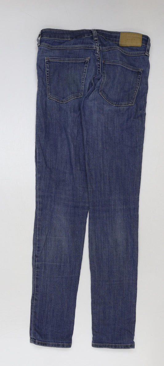 H&M Womens Blue Cotton Skinny Jeans Size 26 in L31 in Regular Button