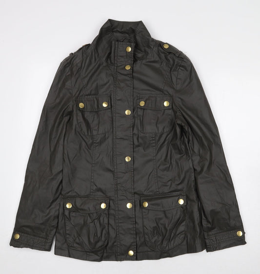 Internacionale Womens Green Jacket Size 8 Zip