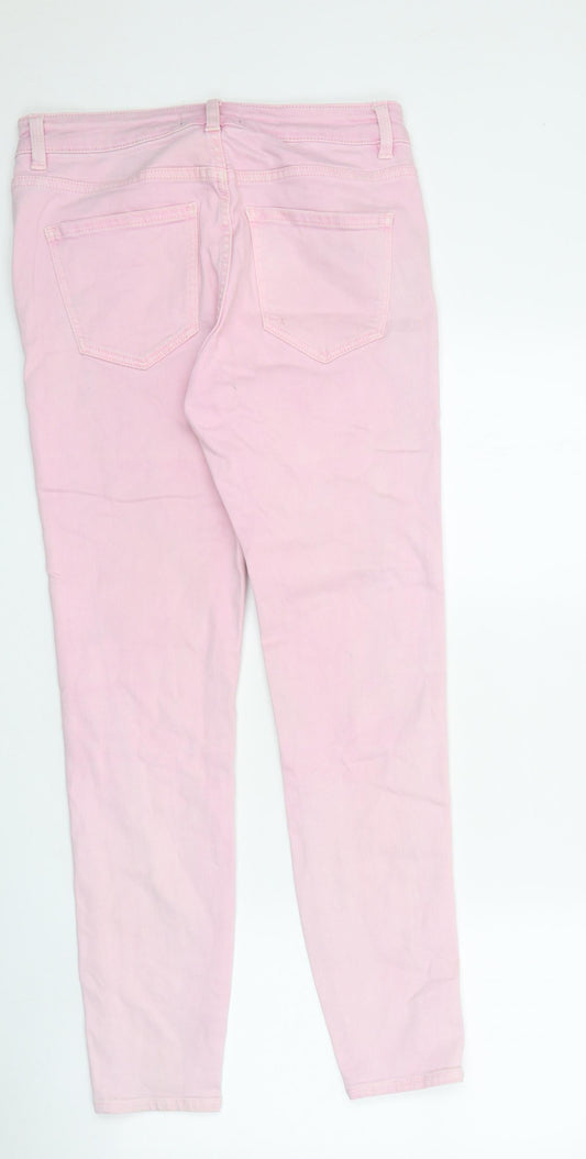 Witchery Girls Pink 100% Cotton Skinny Jeans Size 9 Years L26 in Relaxed Tie
