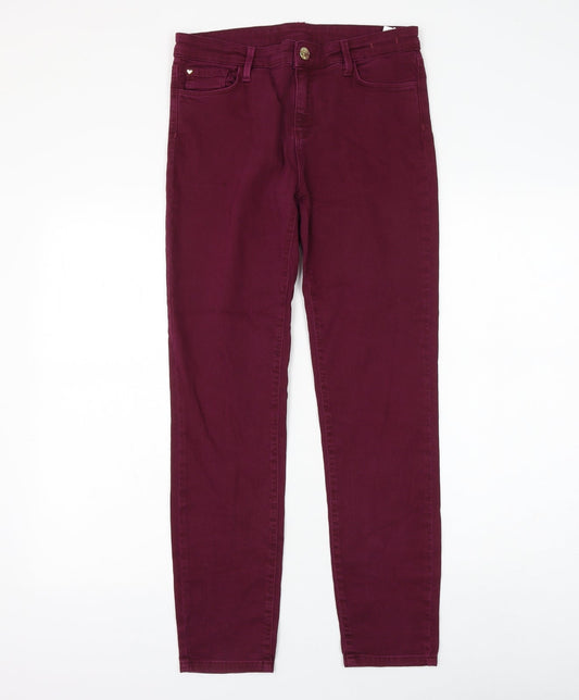 My Twin Womens Purple Cotton Skinny Jeans Size 30 in L28 in Regular Zip