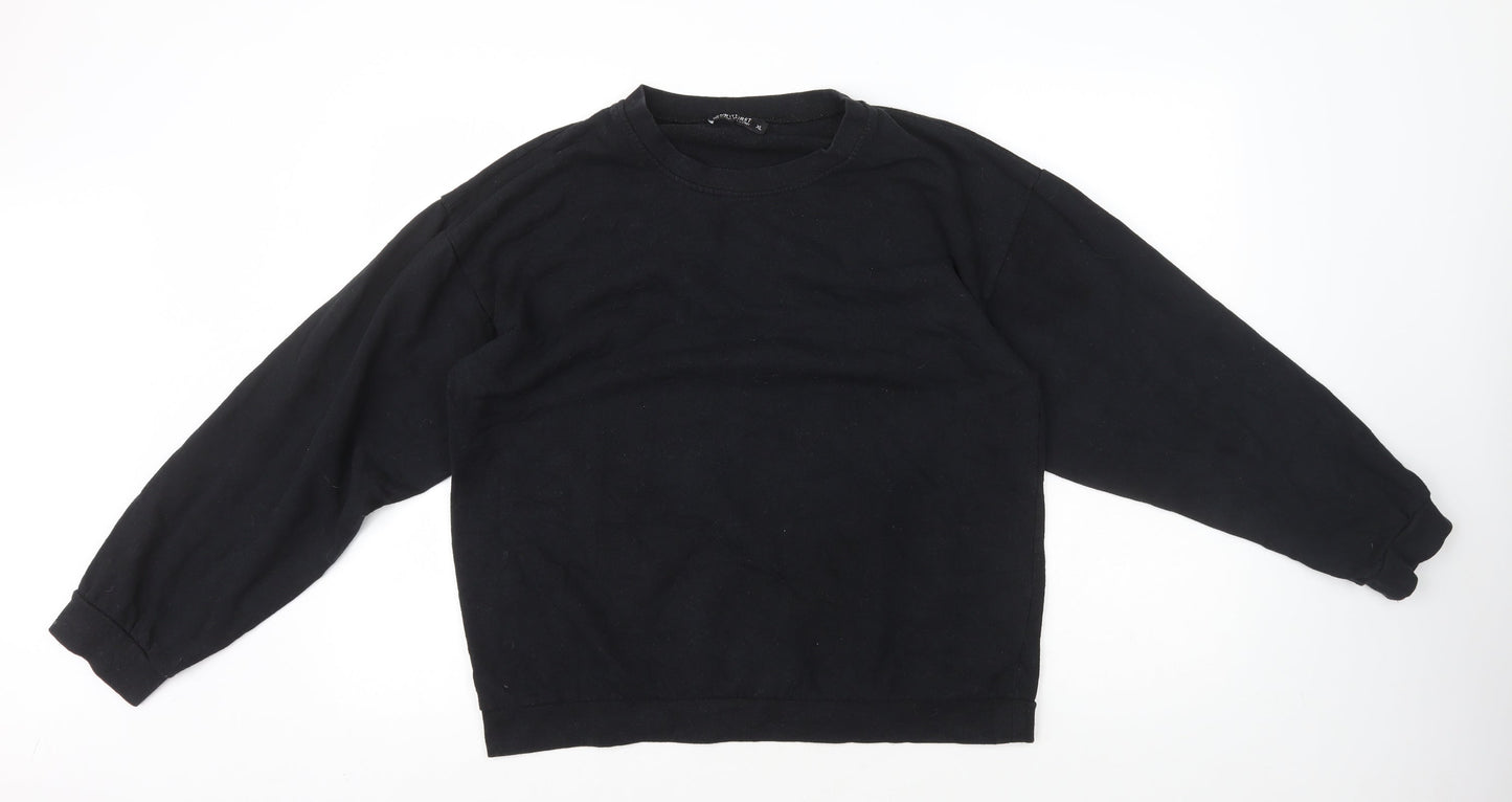 I SAW IT FIRST Womens Black Cotton Pullover Sweatshirt Size XL Pullover