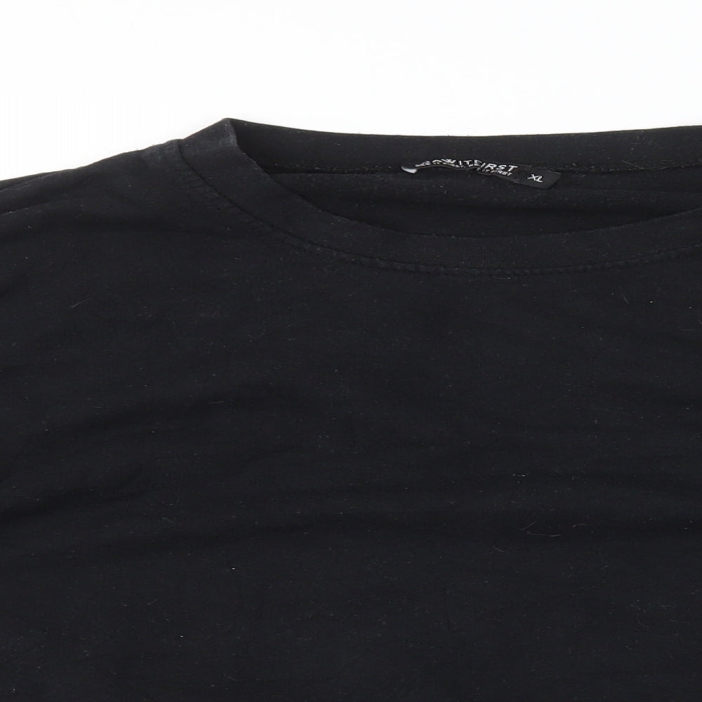 I SAW IT FIRST Womens Black Cotton Pullover Sweatshirt Size XL Pullover