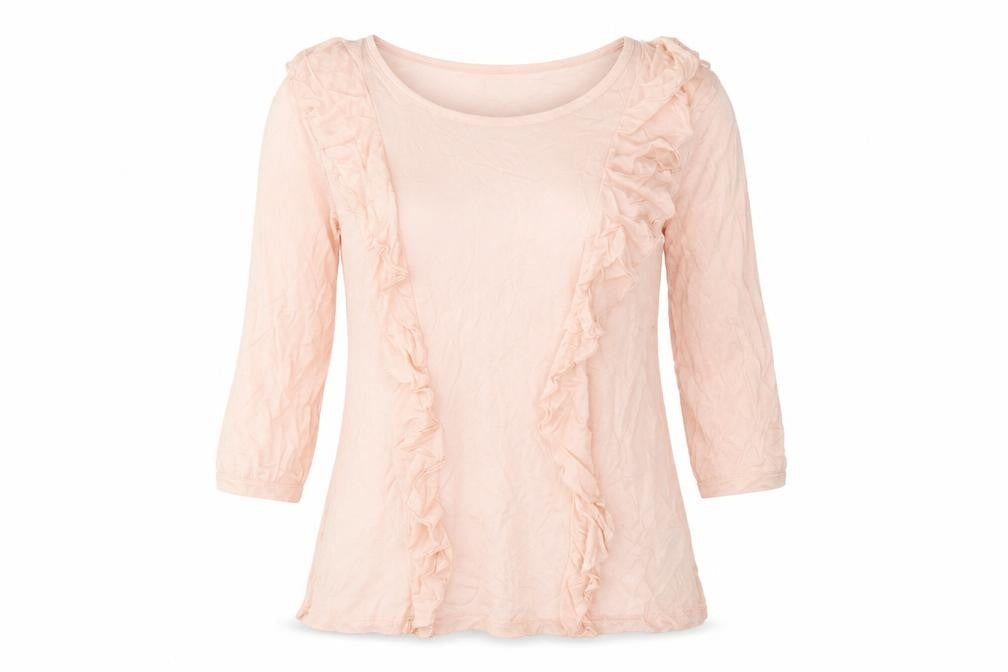 Ellos Womens Pink Viscose Basic T-Shirt Size 8 Round Neck