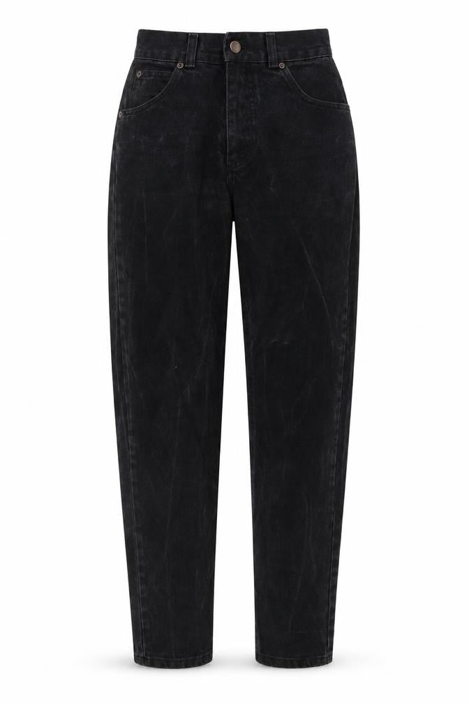 Pioneer Womens Black Cotton Mom Jeans Size 26 in L31 in Regular Button