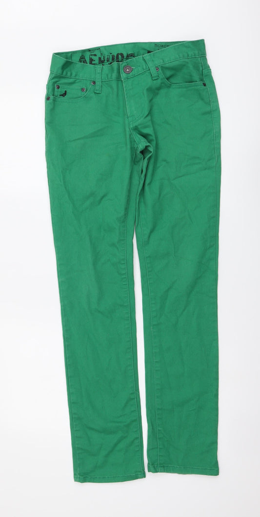 Bowery Womens Green Cotton Skinny Jeans Size 28 in L32 in Regular Button