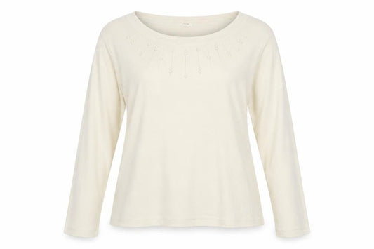 Preworn Womens Yellow Cotton Pullover Sweatshirt Size XL Pullover - Pearl Detail