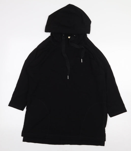 Cable & Gauge Womens Black Viscose Pullover Hoodie Size M Pullover