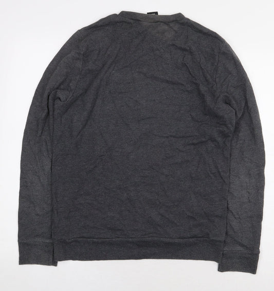Topman Mens Grey Cotton Pullover Sweatshirt Size S - Mickey Mouse