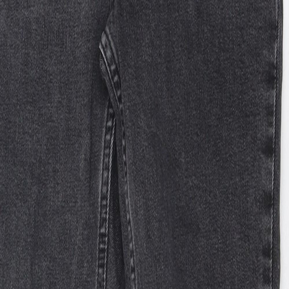 Topshop Mens Black Cotton Skinny Jeans Size 26 in L32 in Regular Zip