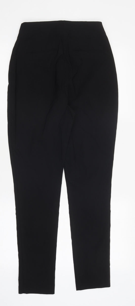 ASOS Womens Black Polyester Trousers Size 8 L29 in Regular Zip