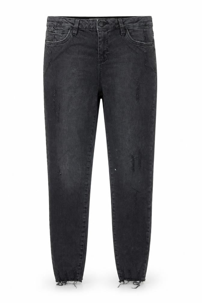 Denim & Co. Womens Black Cotton Skinny Jeans Size 12 L26 in Regular Button