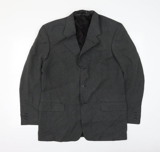 Burton Mens Grey Polyamide Jacket Suit Jacket Size 40