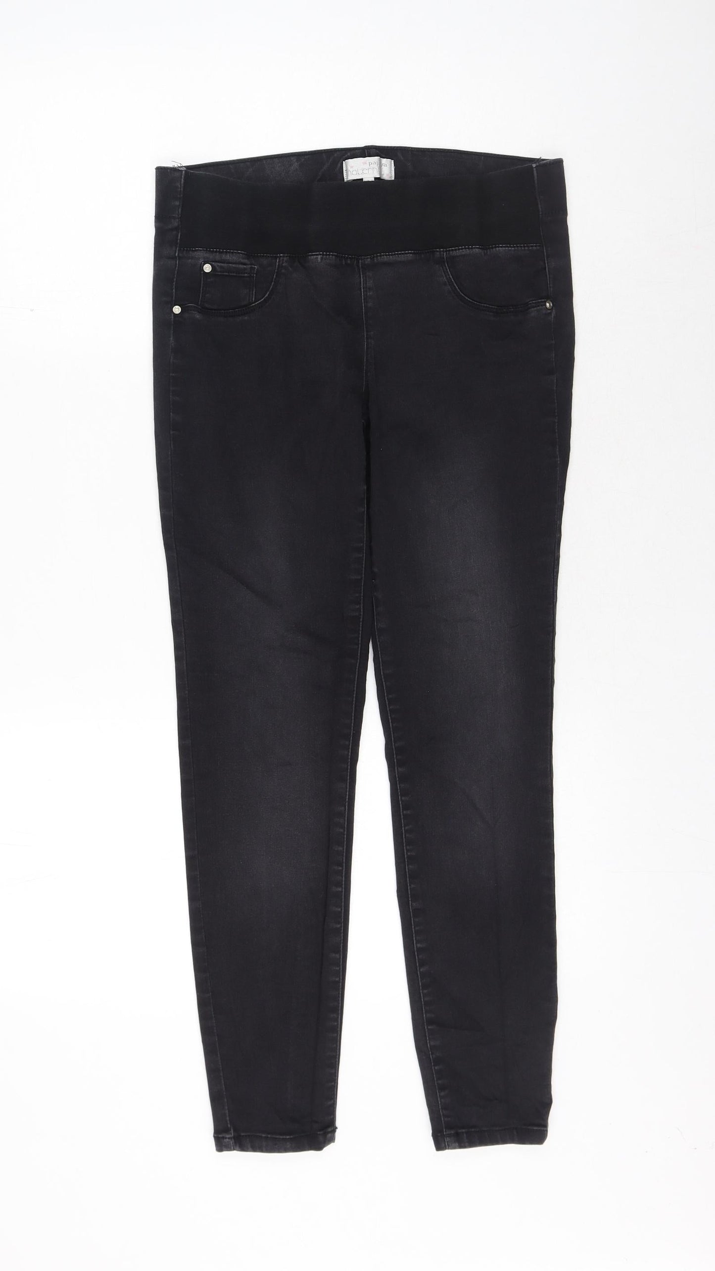 Papaya Womens Black Cotton Jegging Jeans Size 8 L27 in Regular