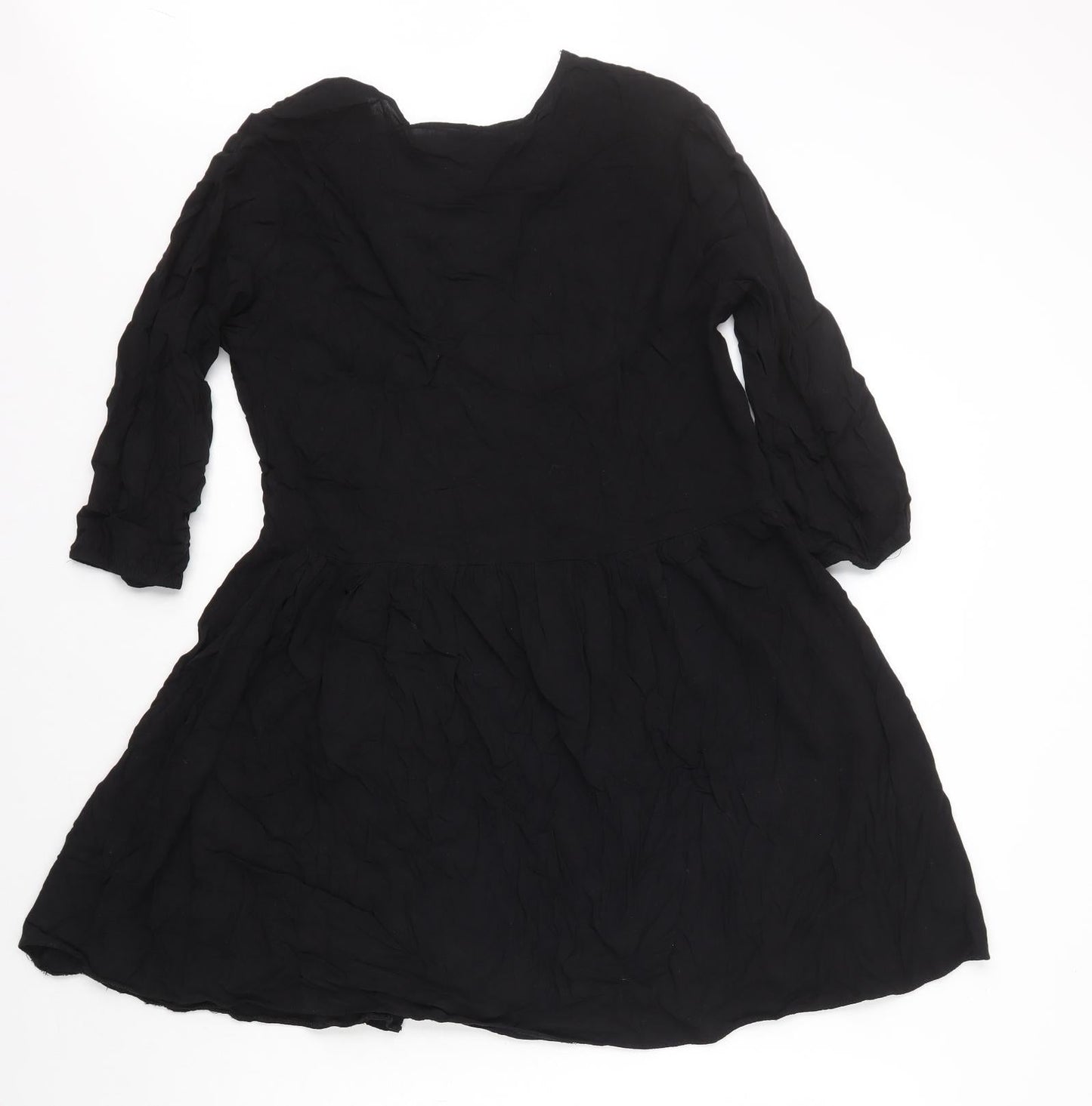 Oakridge Womens Black Viscose A-Line Size 10 V-Neck Pullover