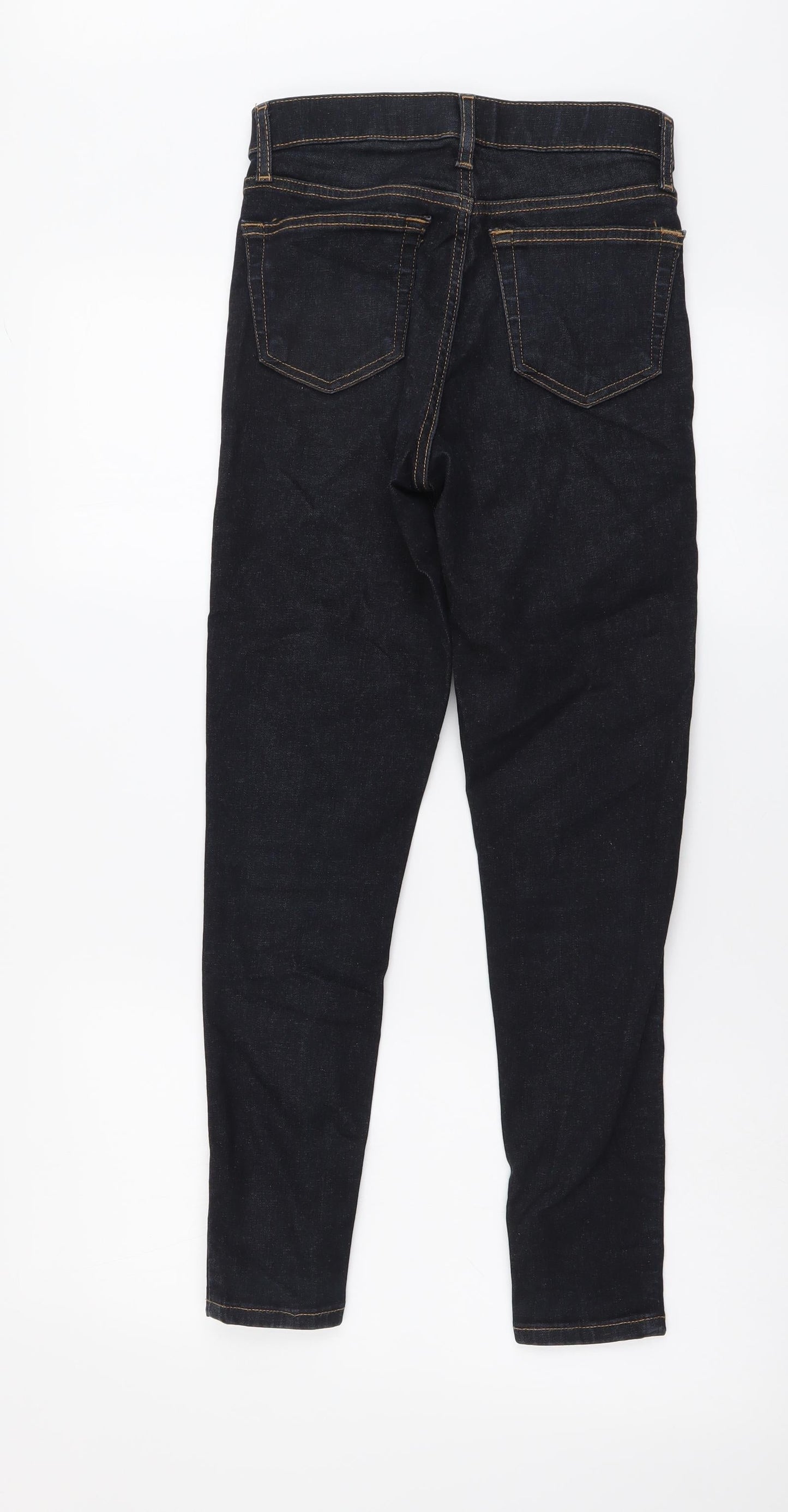 Topshop Womens Blue Cotton Skinny Jeans Size 26 in L30 in Regular Button