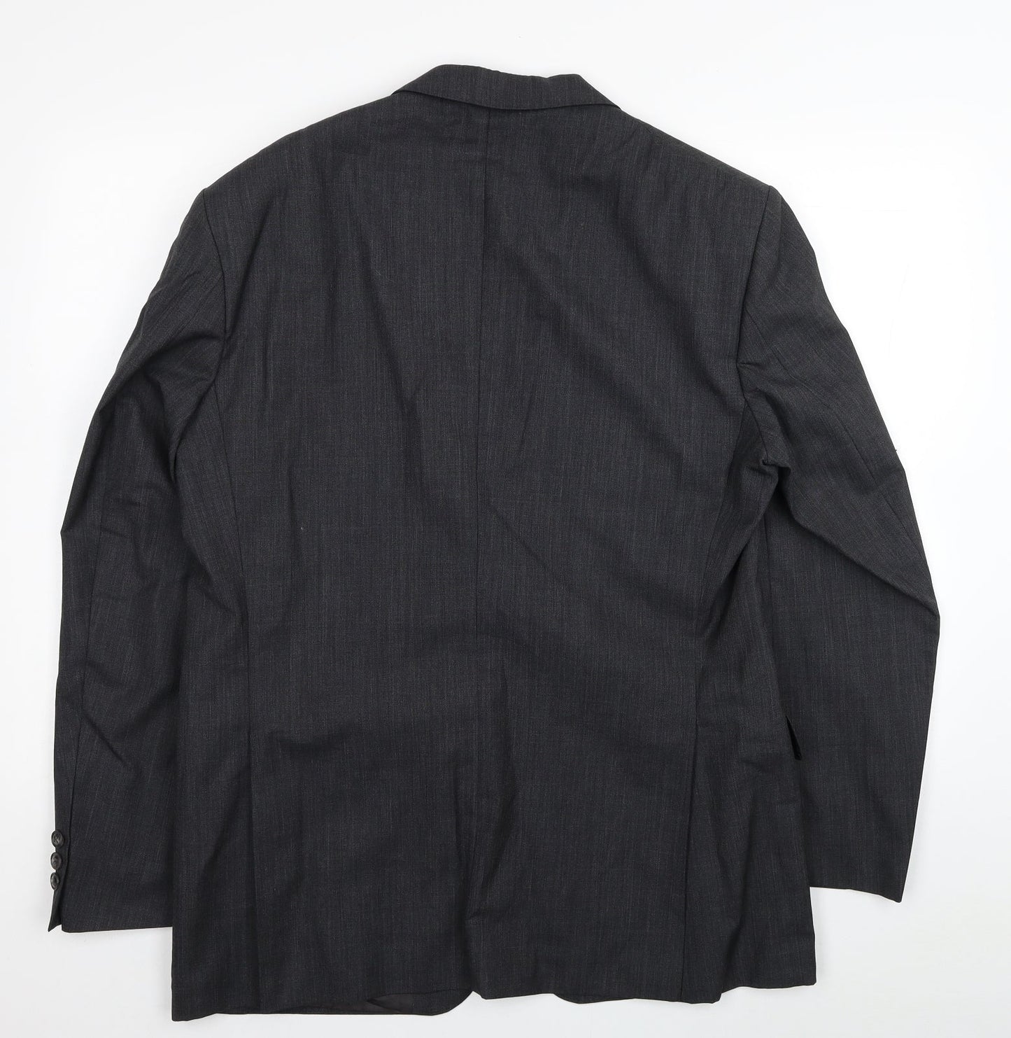 Cacharel Mens Grey Wool Jacket Suit Jacket Size 42 - Shoulder Pads