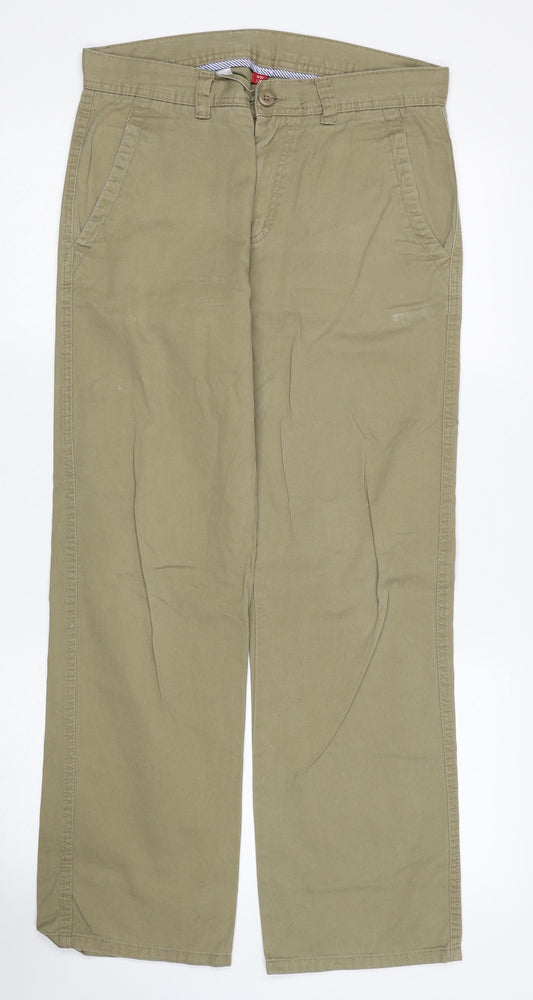 Preworn Mens Beige Cotton Straight Jeans Size 30 in L30 in Regular Zip