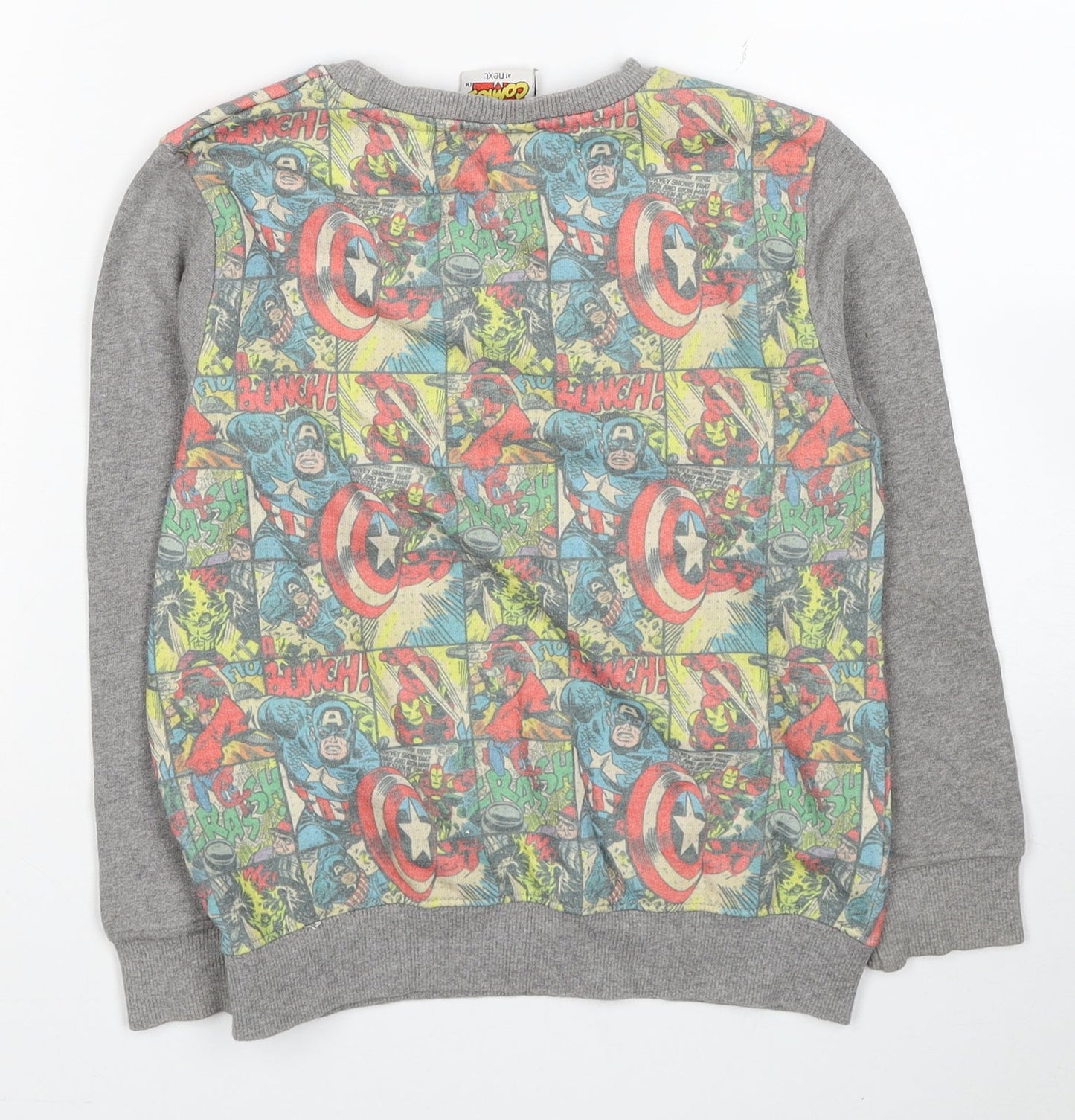NEXT Boys Grey Polyester Pullover Sweatshirt Size 6 Years Pullover - Comic Book Marvel