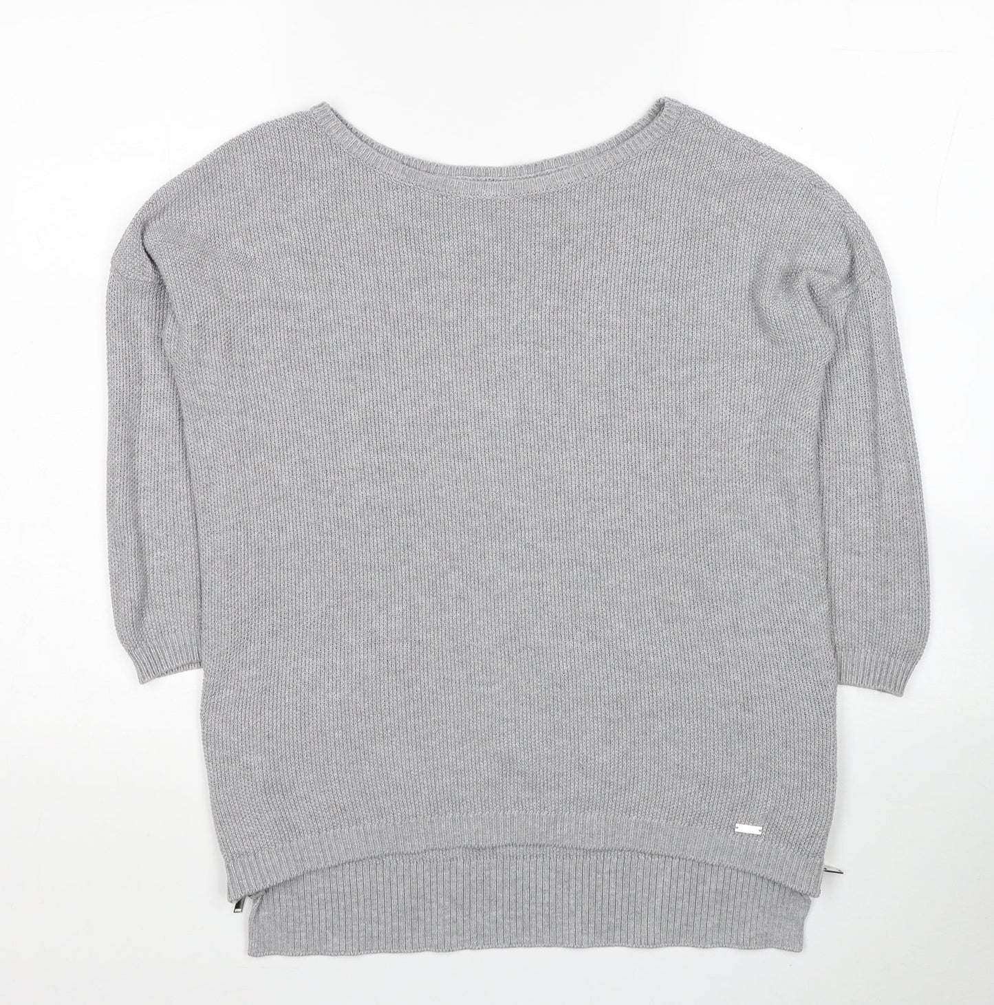 Mohito Womens Grey Boat Neck Acrylic Pullover Jumper Size M