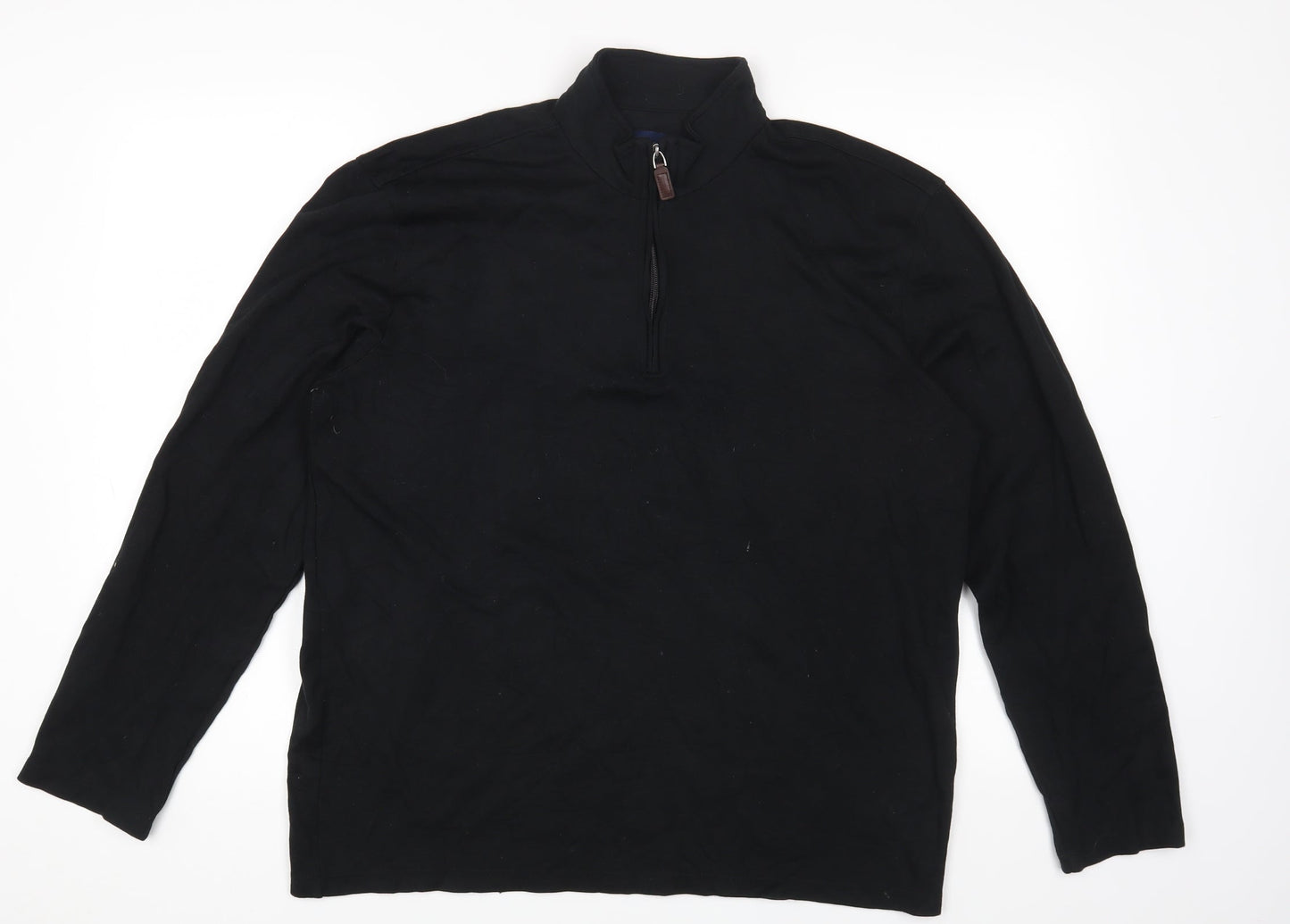 JACHS Womens Black High Neck Cotton Pullover Jumper Size M