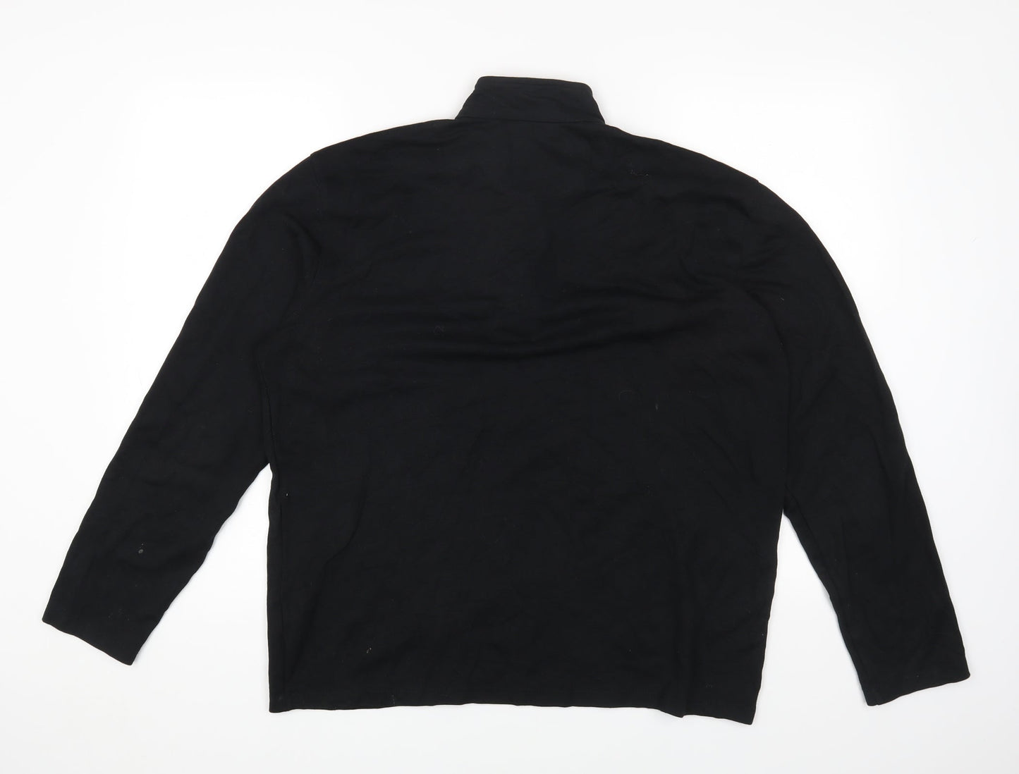 JACHS Womens Black High Neck Cotton Pullover Jumper Size M