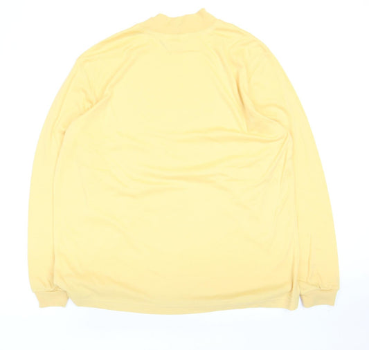 Black Pepper Womens Yellow Polyester Pullover Sweatshirt Size 16 Pullover