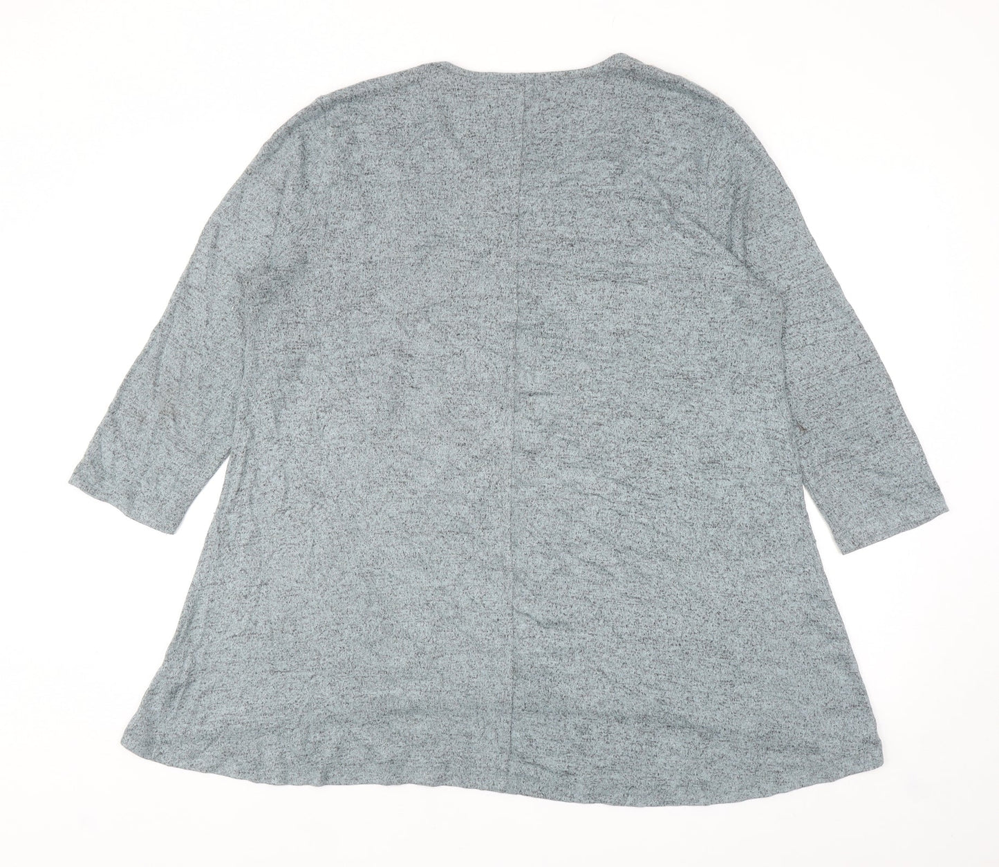 COIN 1804 Womens Blue Scoop Neck Viscose Pullover Jumper Size L