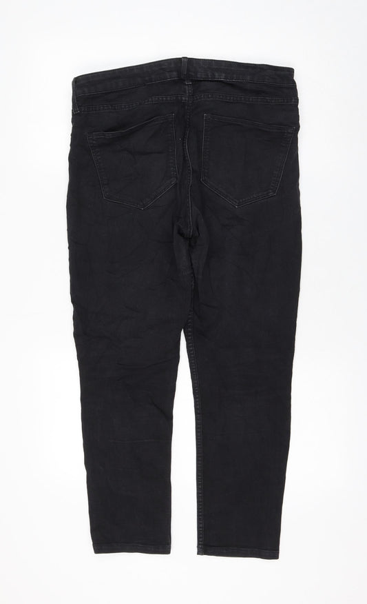 prew Womens Black Polyester Skinny Jeans Size 32 in L24 in Regular Zip
