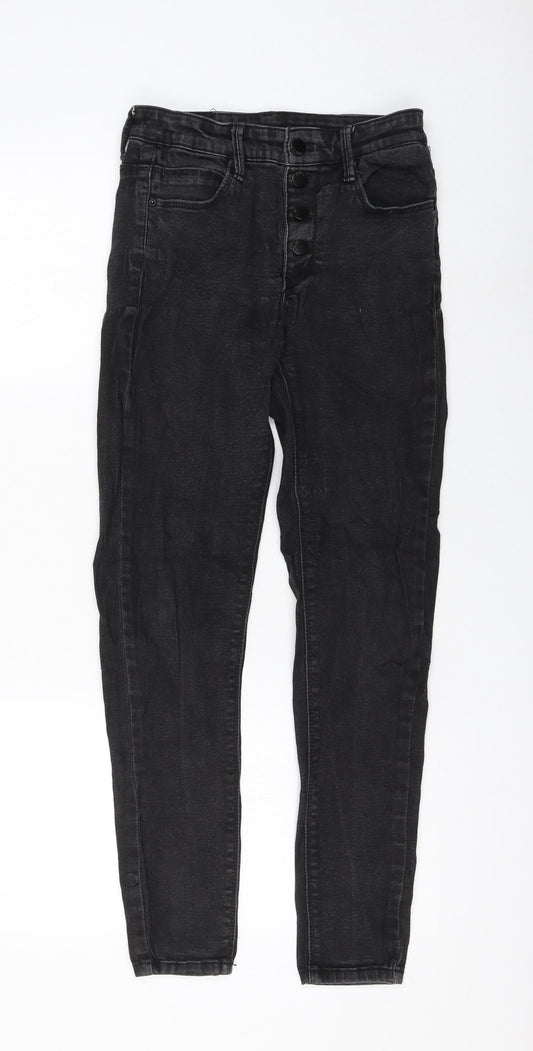 Basic Eve Womens Black Cotton Skinny Jeans Size 26 in L27 in Regular Zip