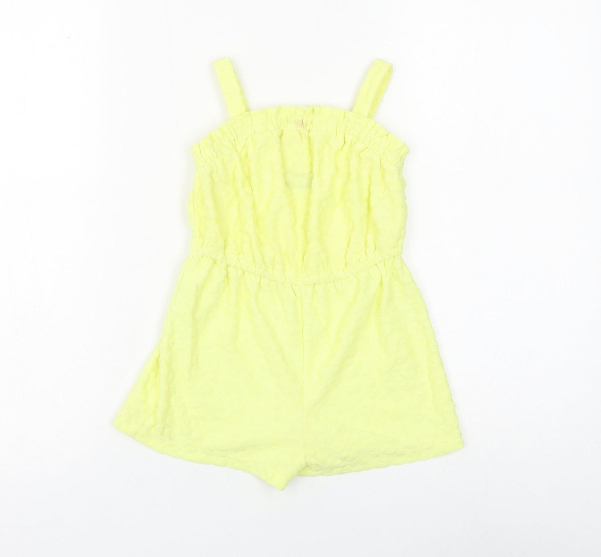 Matalan Girls Yellow Animal Print Polyester Romper One-Piece Size 4 Years Pullover - Leopard Print