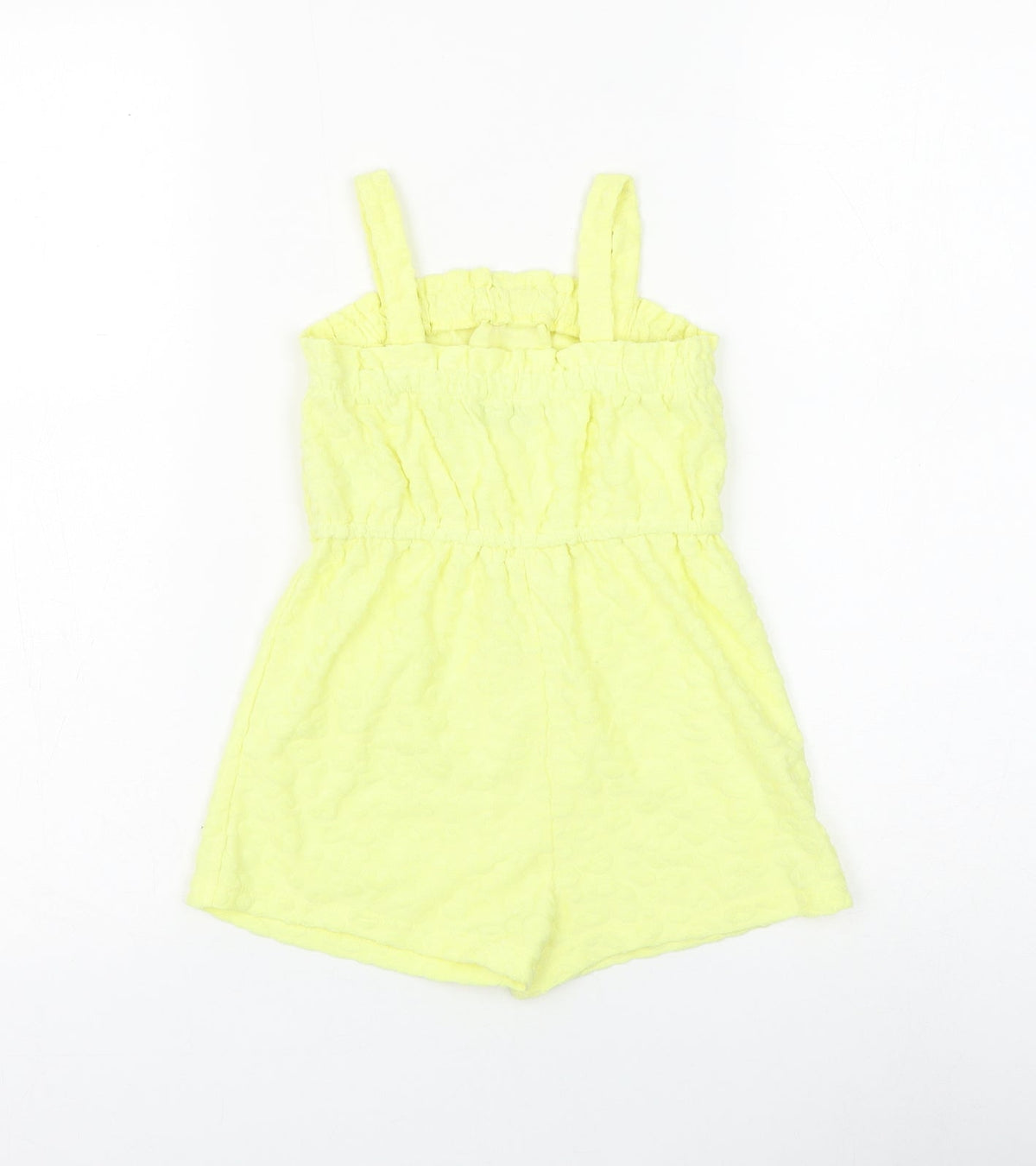 Matalan Girls Yellow Animal Print Polyester Romper One-Piece Size 4 Years Pullover - Leopard Print