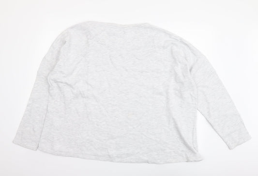 Marks and Spencer Womens Grey Cotton Pullover Sweatshirt Size 20 Pullover