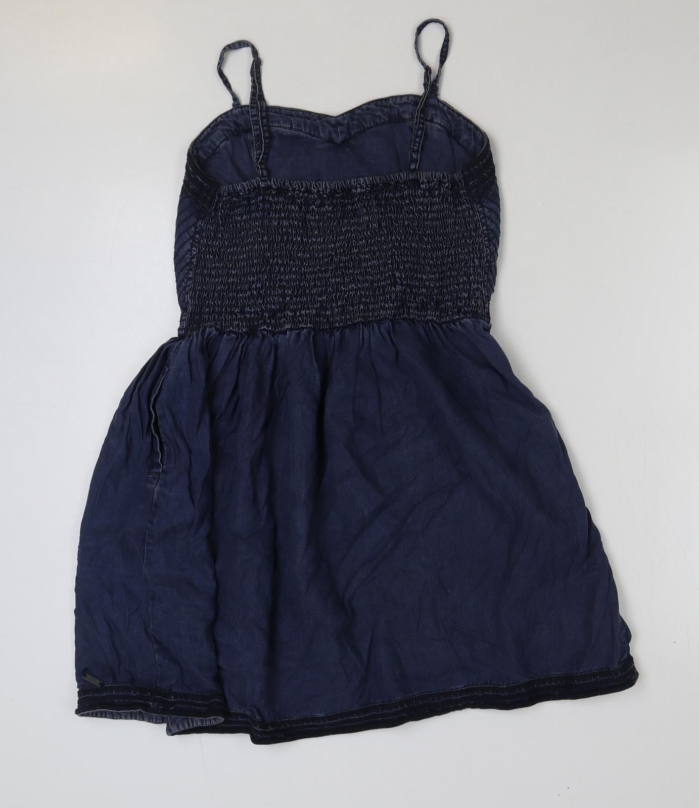 superdr Womens Blue Cotton A-Line Size M Sweetheart Pullover