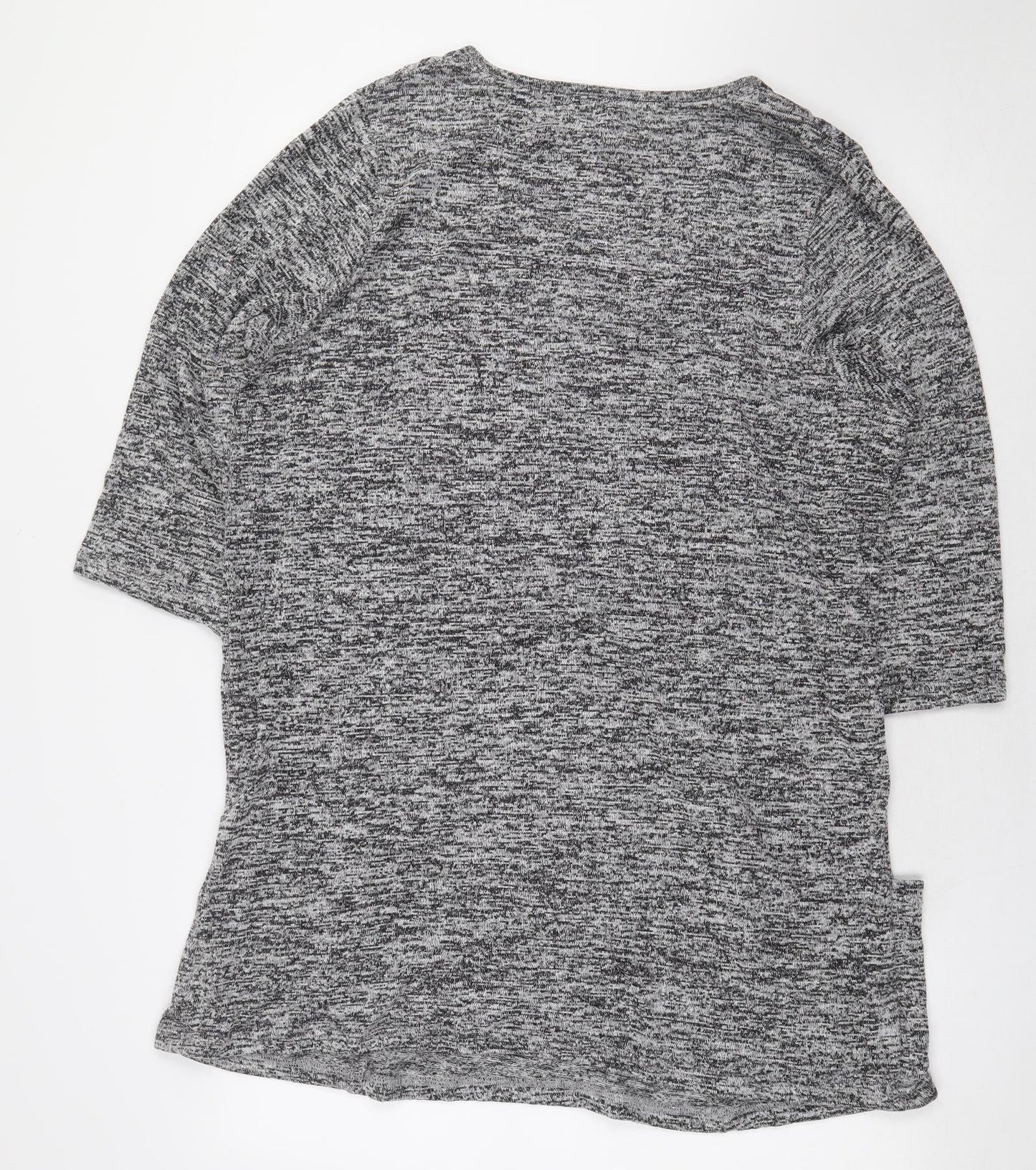 Preworn Womens Grey Viscose Pullover Sweatshirt Size 18 Pullover