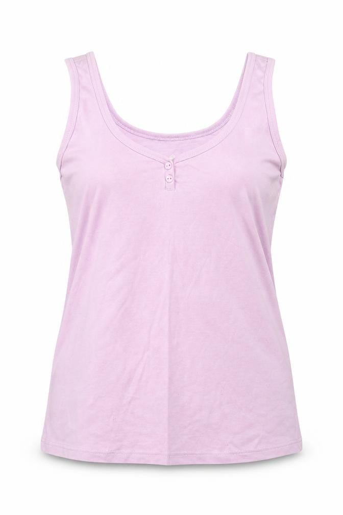 Everyday Essentials Womens Pink Viscose Basic Tank Size 14 V-Neck