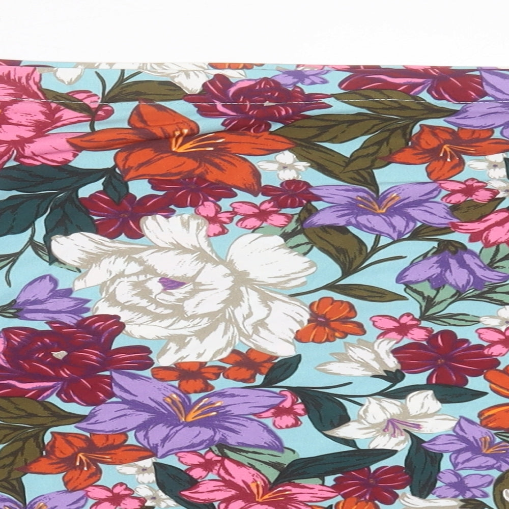 Capsule Womens Multicoloured Floral Polyester Basic Blouse Size 18 Boat Neck