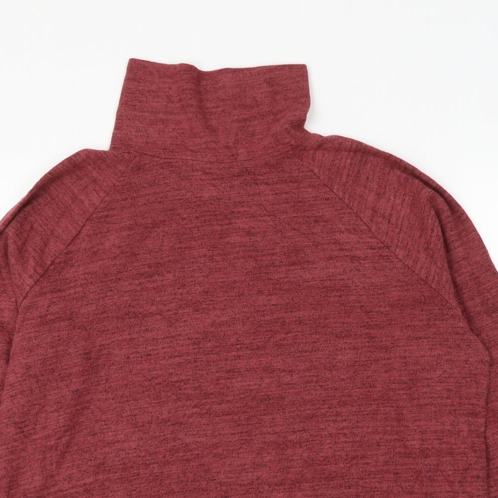 NEXT Womens Red High Neck Viscose Pullover Jumper Size 14