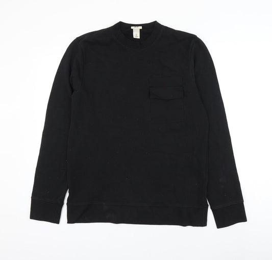 H&M Mens Black Cotton Pullover Sweatshirt Size S