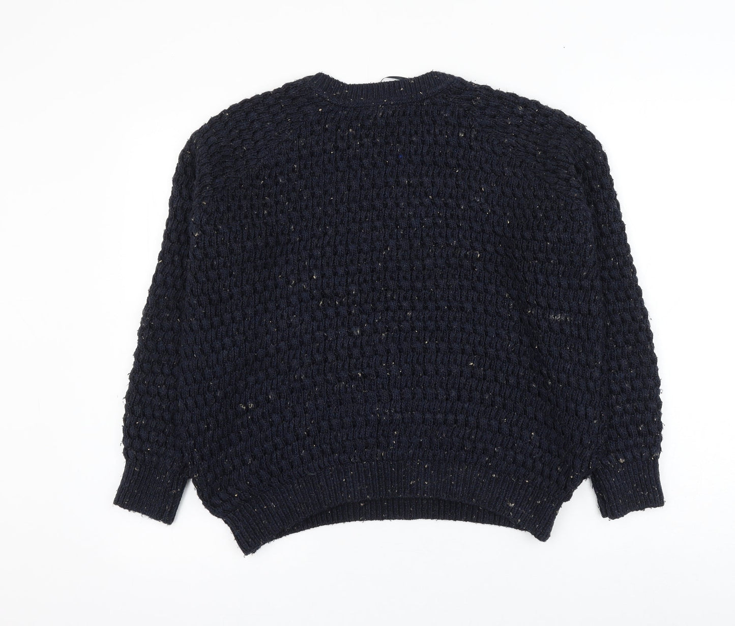 Topshop Womens Blue Round Neck Acrylic Pullover Jumper Size 10