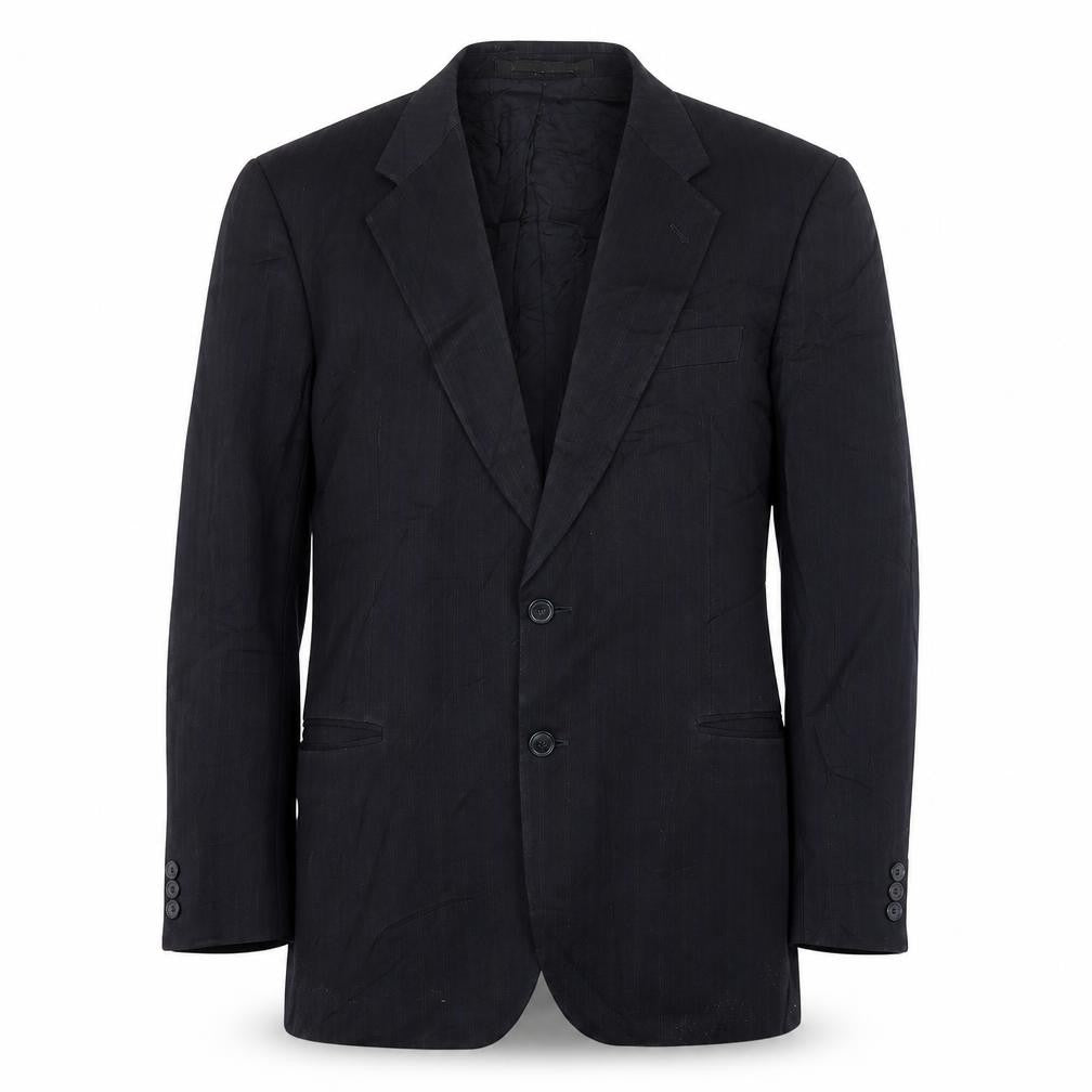 Marks and Spencer Mens Blue Striped Polyester Jacket Suit Jacket Size 42