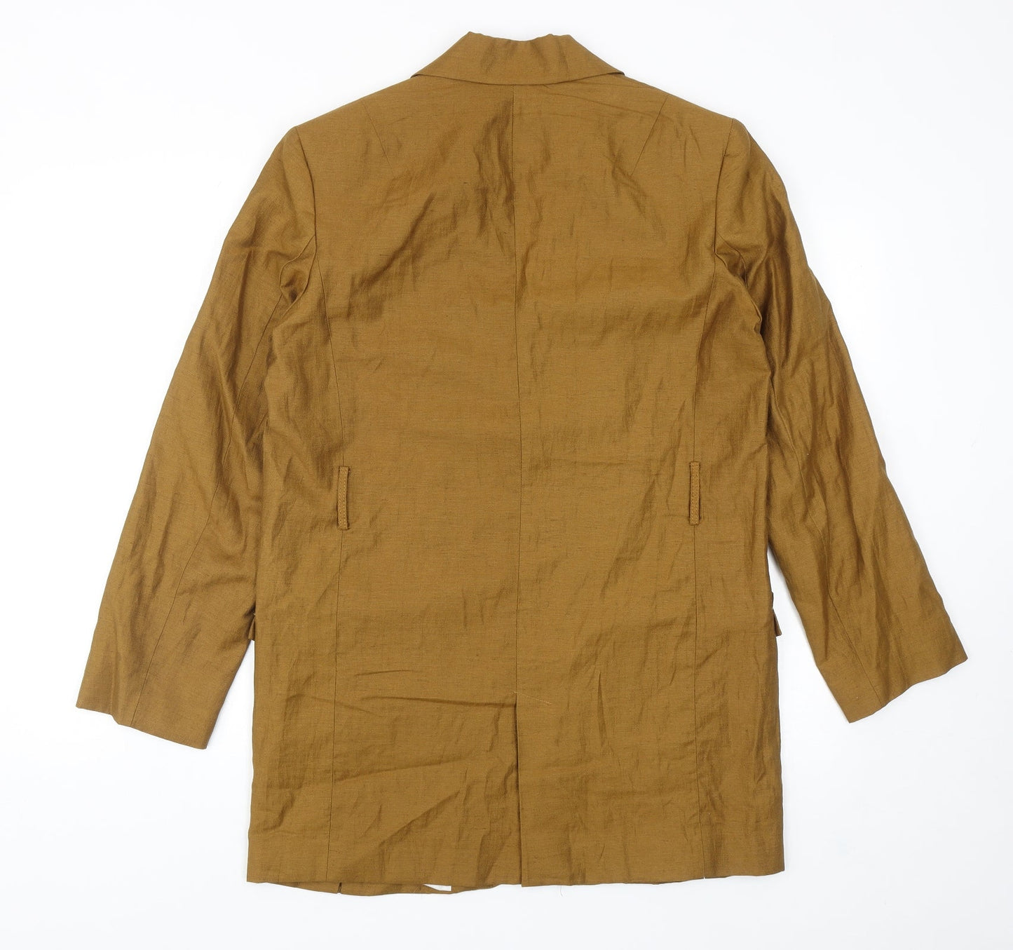 Zara Womens Brown Jacket Blazer Size S Button
