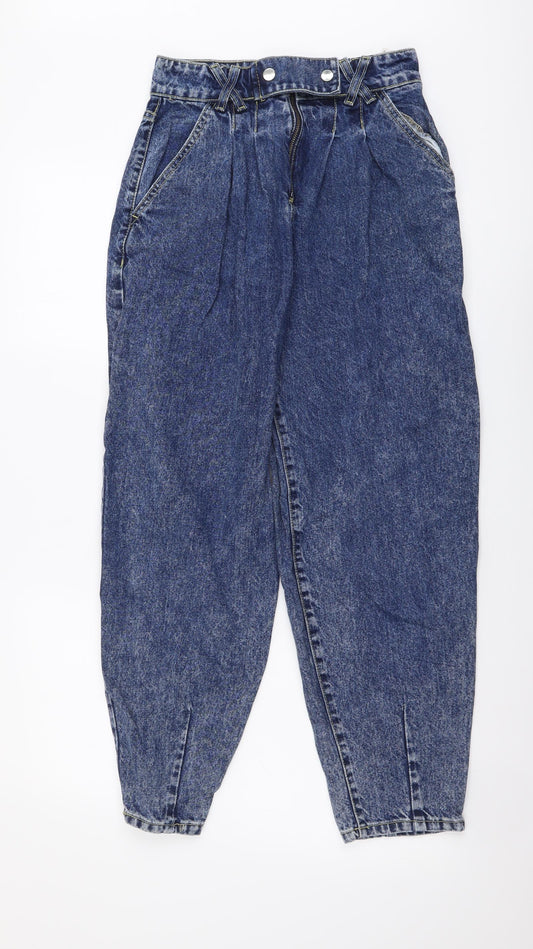 STR Womens Blue Cotton Mom Jeans Size 26 in L26 in Regular Button