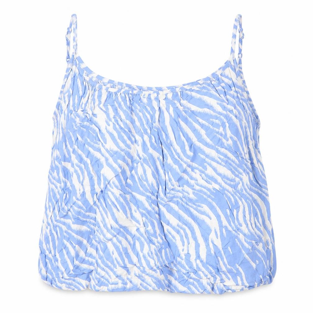 Marks and Spencer Womens Blue Animal Print Cotton Camisole Tank Size 14 Round Neck