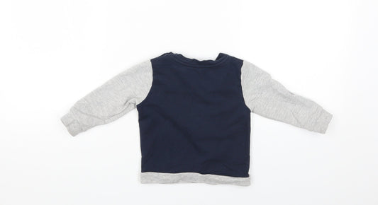 PEP&CO Baby Grey Cotton Pullover Jumper Size 9-12 Months Pullover