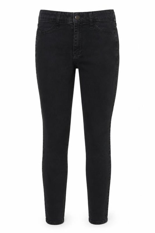 Hollister Womens Black Cotton Skinny Jeans Size 25 in L27 in Regular Button