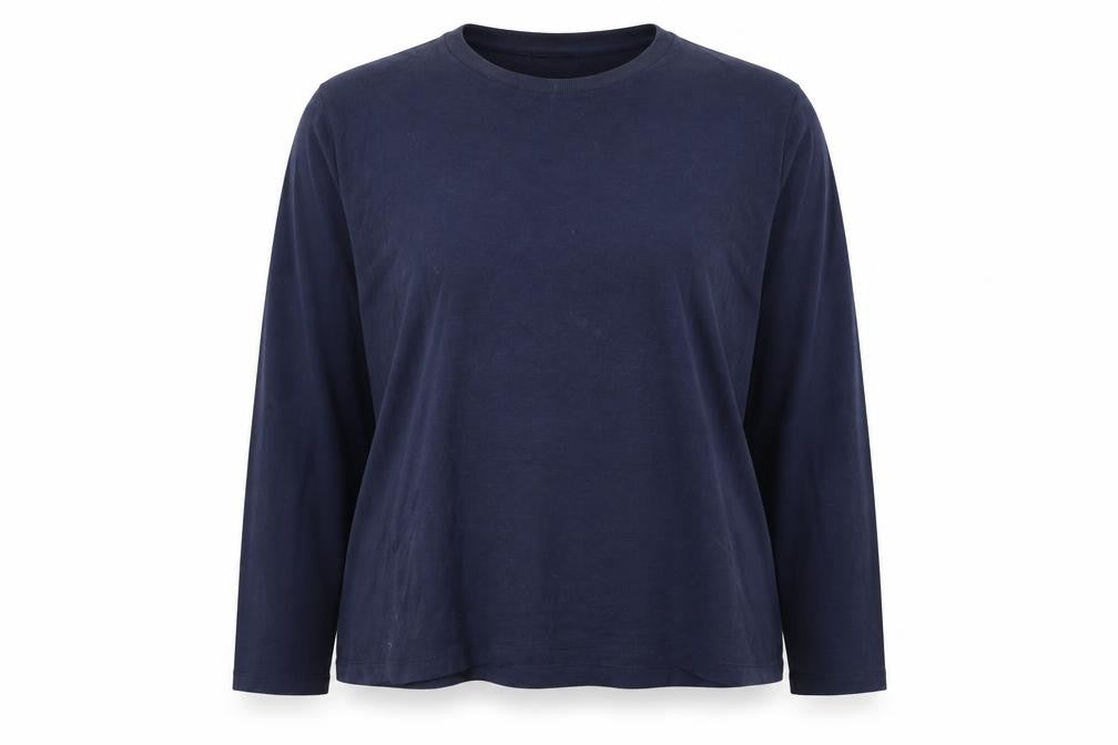 Marks and Spencer Womens Blue Modal Basic T-Shirt Size 16 Round Neck