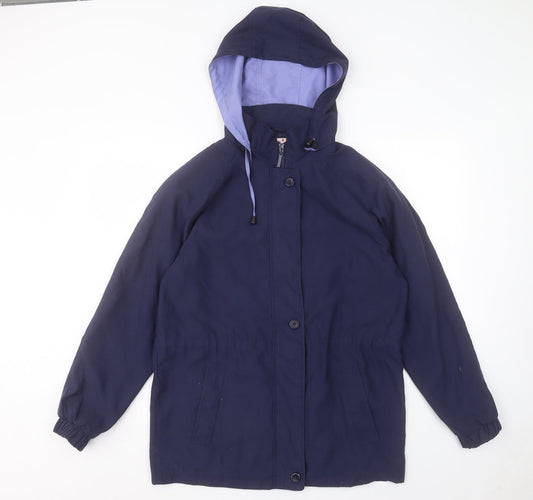 STATURE Womens Blue Jacket Coat Size 10 Zip
